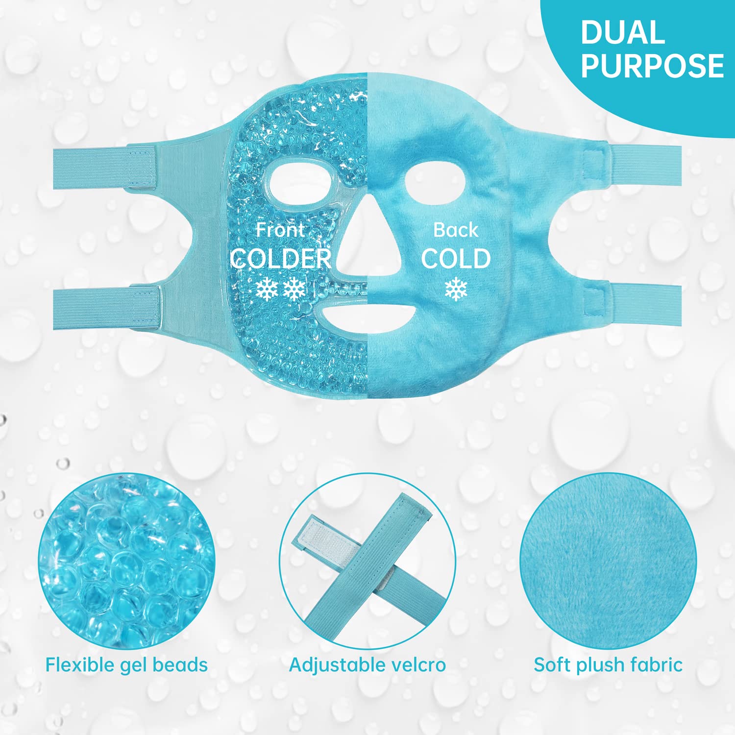 Reusable Hot & Cold Gel Bead Face Mask